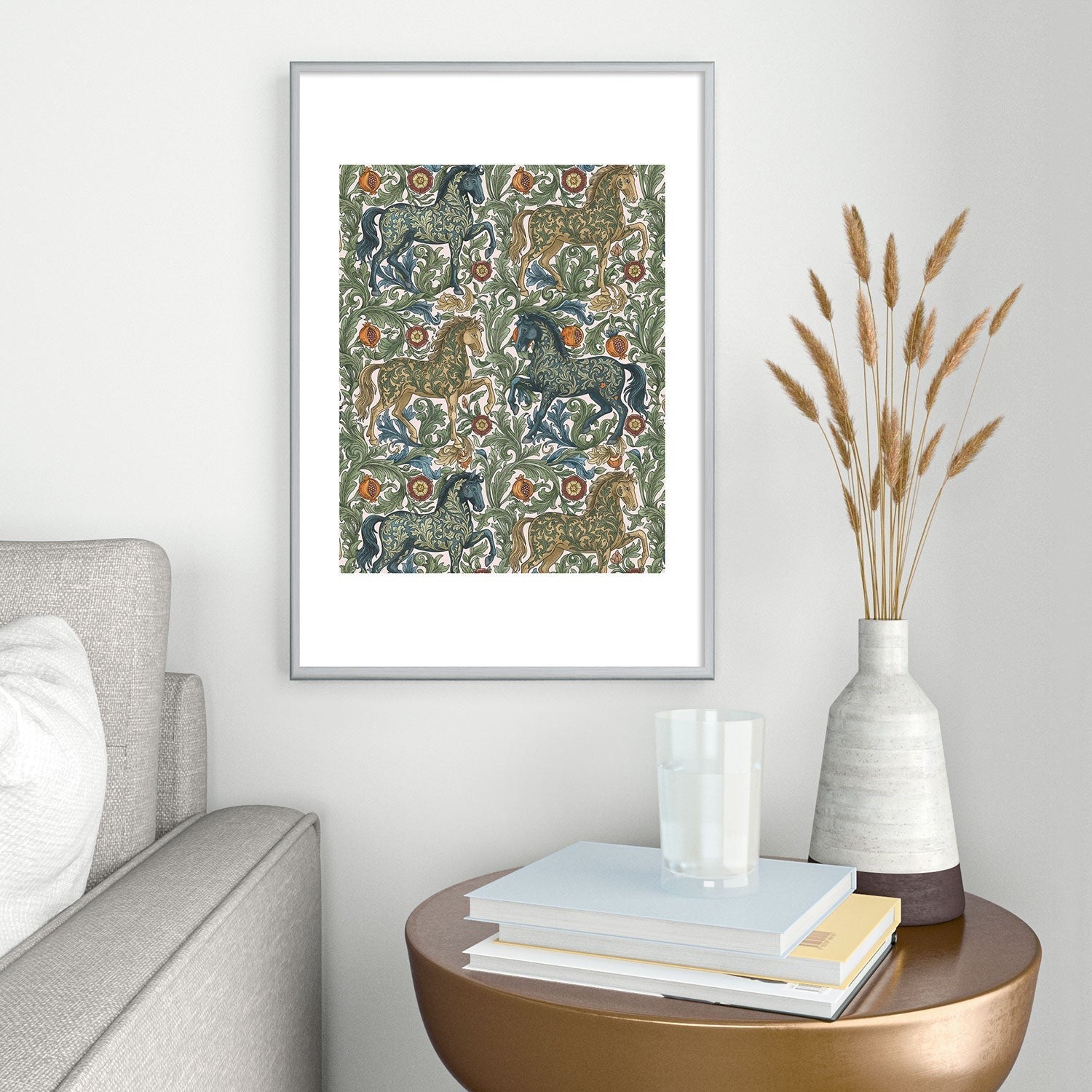 Marta Barragan Camarasa Renaissance Horse Garden Metal Framed Art Print