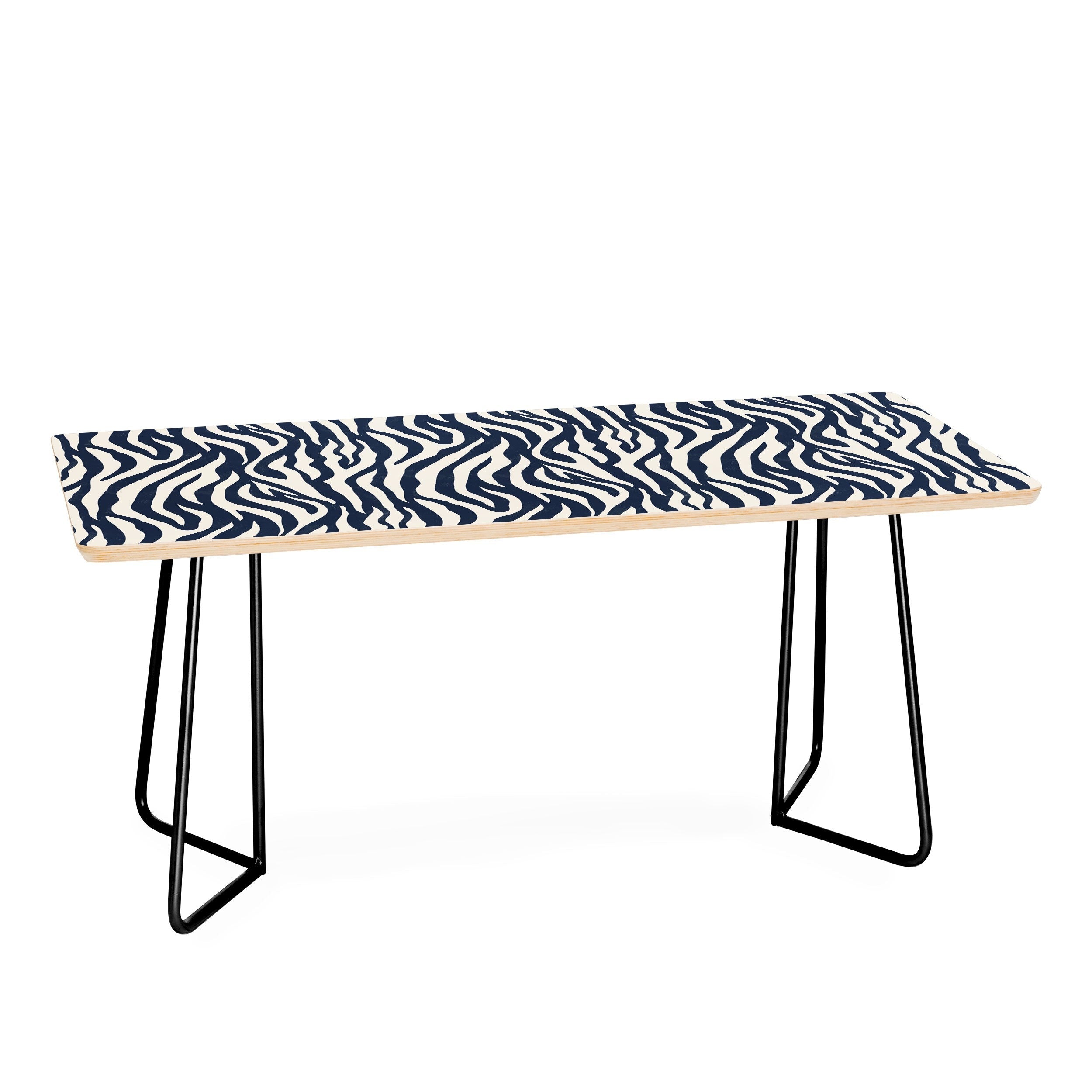 Avenie BR Navy Tiger Stripes Coffee Table
