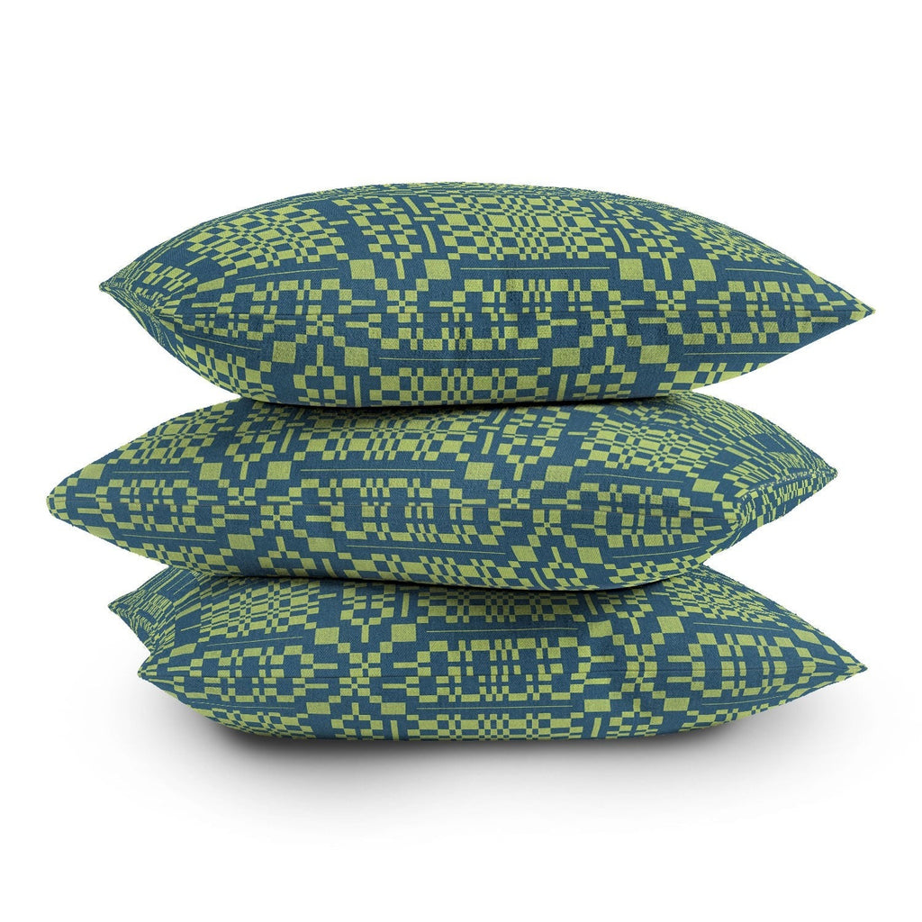 Marta Barragan Camarasa Nostalgic Grid Design Outdoor Throw Pillow