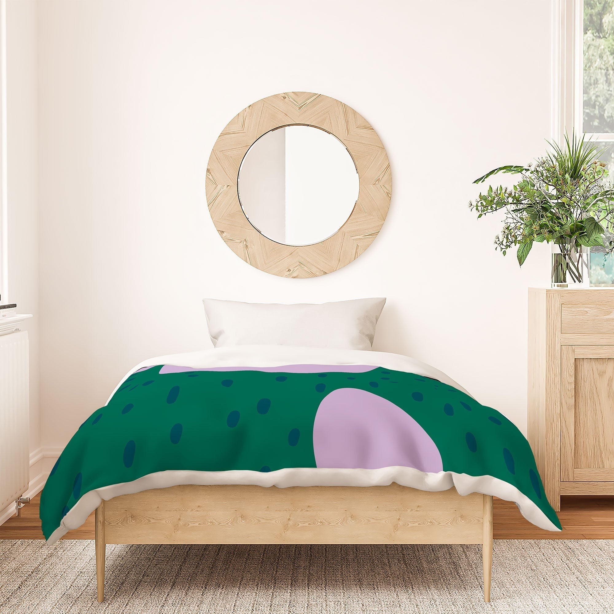 Camilla Foss Pebbles and Rabbit Duvet Cover