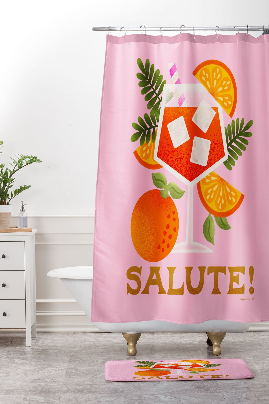 Jessica Molina Orange Spritz Memory Foam Bath Mat