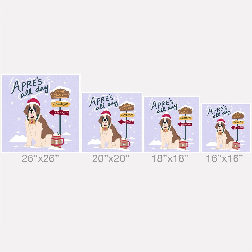 Design by Spark St Bernard Apres All Day Outdoor Throw Pillow