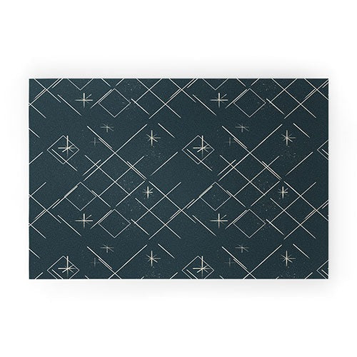 Little Om Starry Web navy Welcome Mat