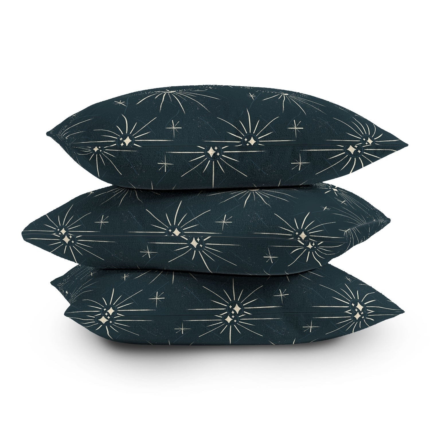 Little Om Pattern Little Moon navy Outdoor Throw Pillow