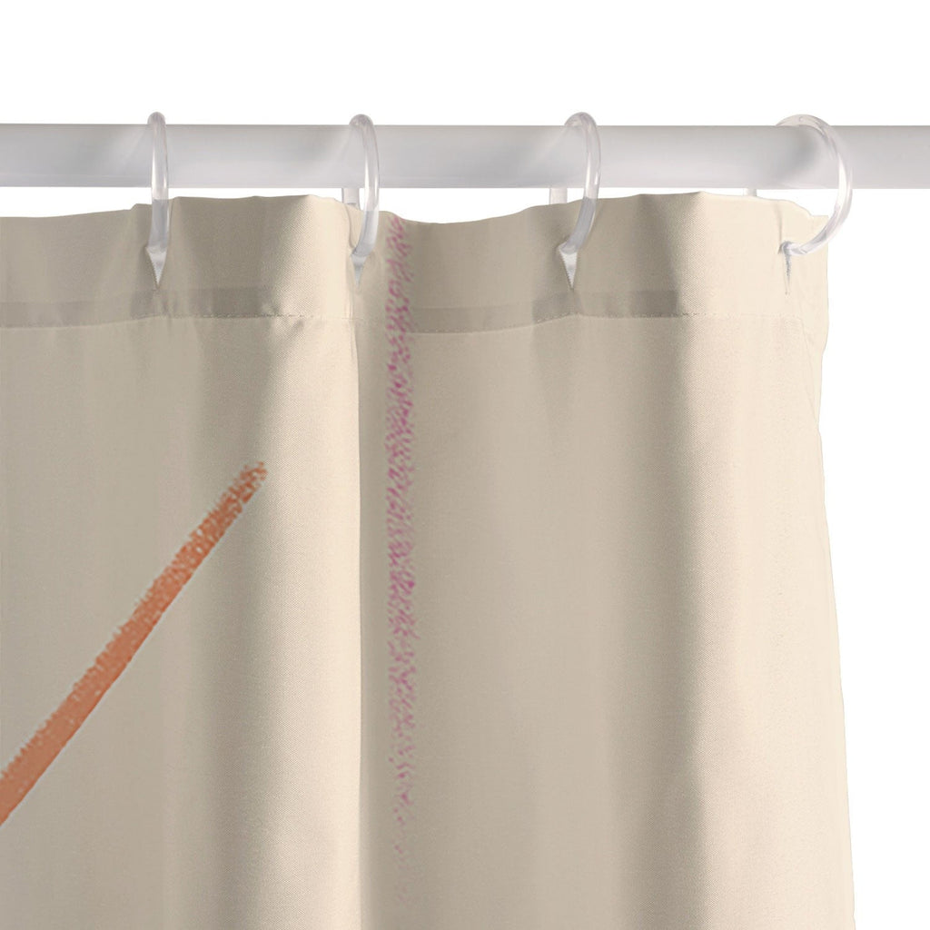 Little Om Celestial Moon cream Shower Curtain