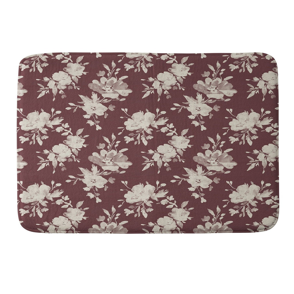 Marta Barragan Camarasa Antique Petal Romance Memory Foam Bath Mat
