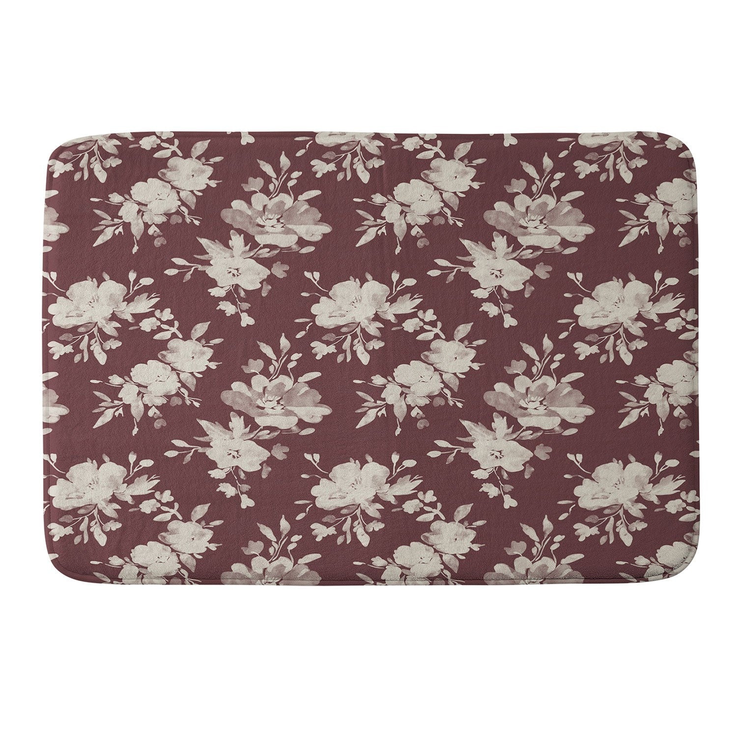 Marta Barragan Camarasa Antique Petal Romance Memory Foam Bath Mat
