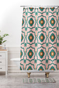 Design by Spark Mid Mod Palm Springs Shower Curtain And Mat