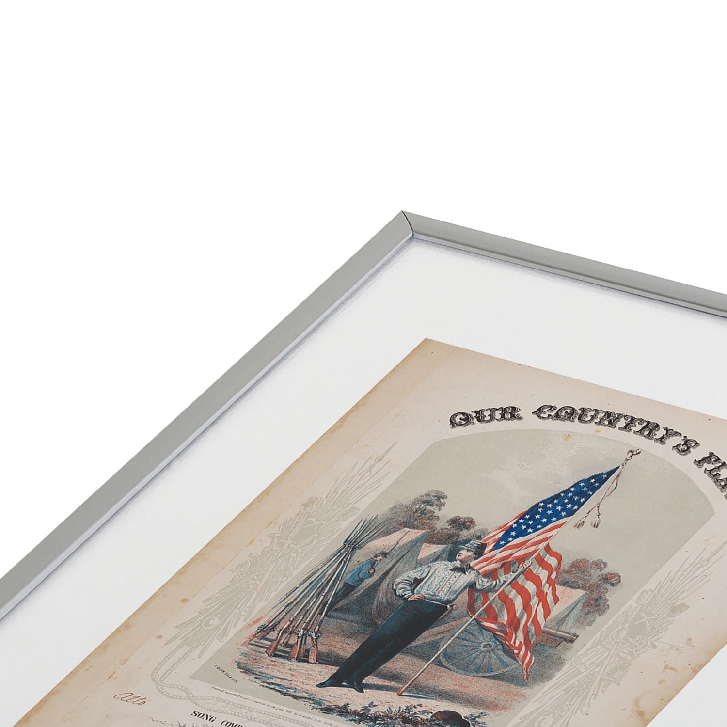 DENY Designs Our Country s Flag Metal Framed Art Print