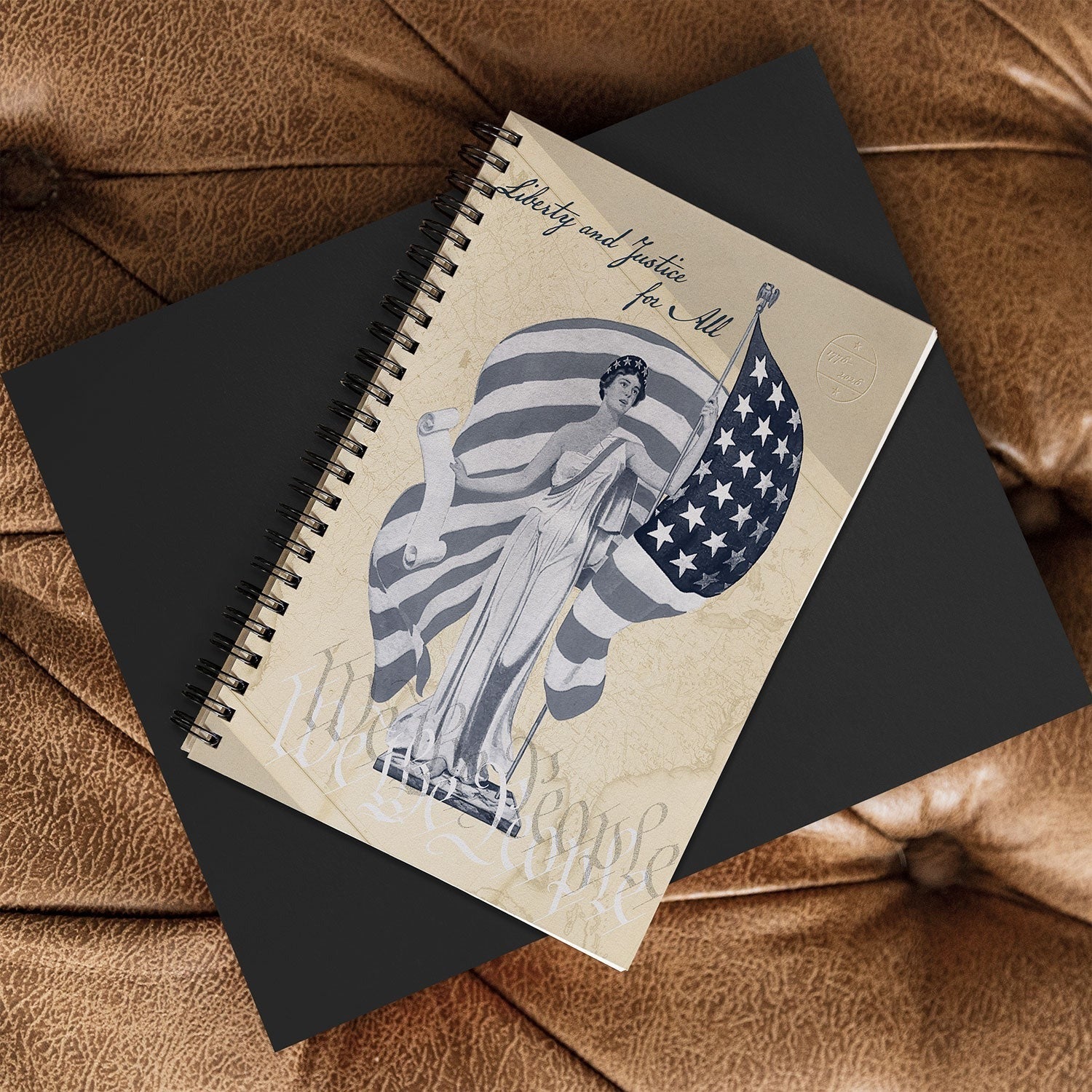 DENY Designs Liberty and Justice Woman Spiral Notebook