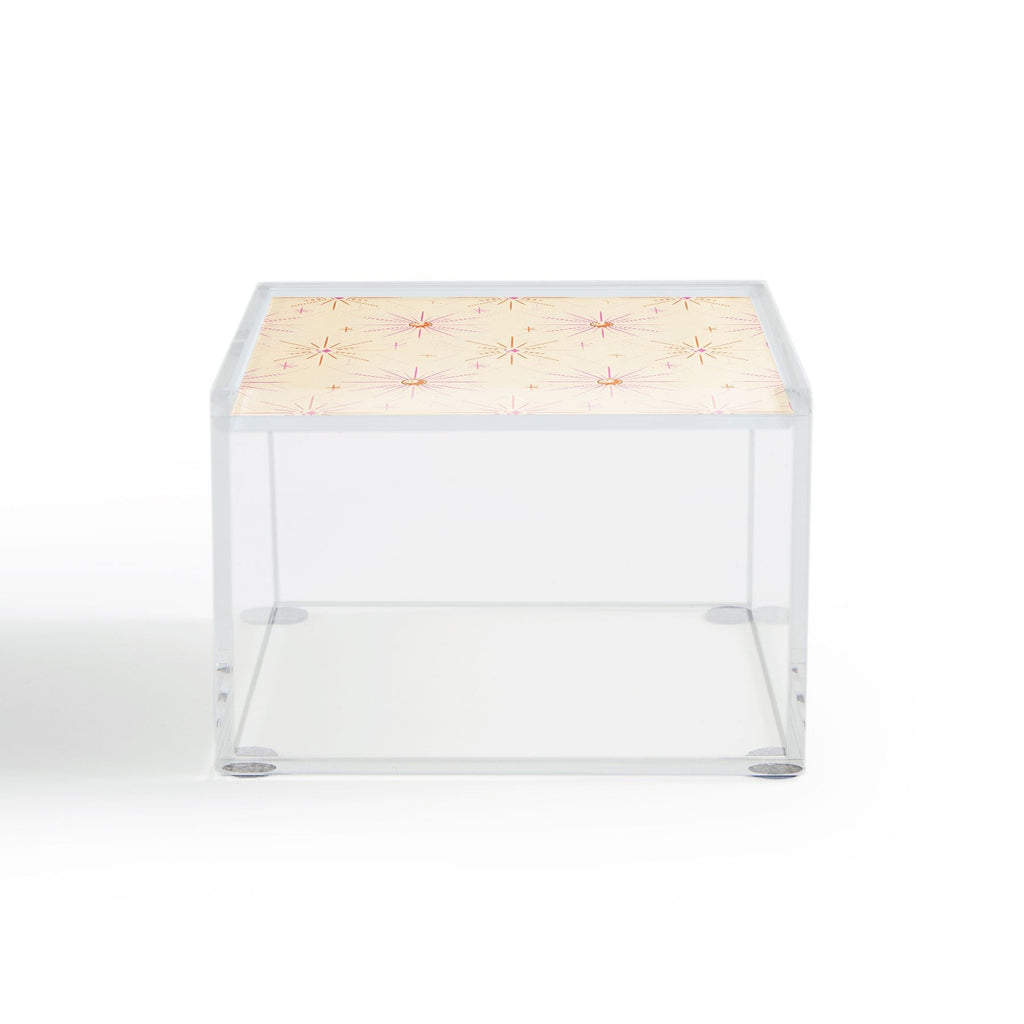 Little Om Pattern Little Moon cream Acrylic Box