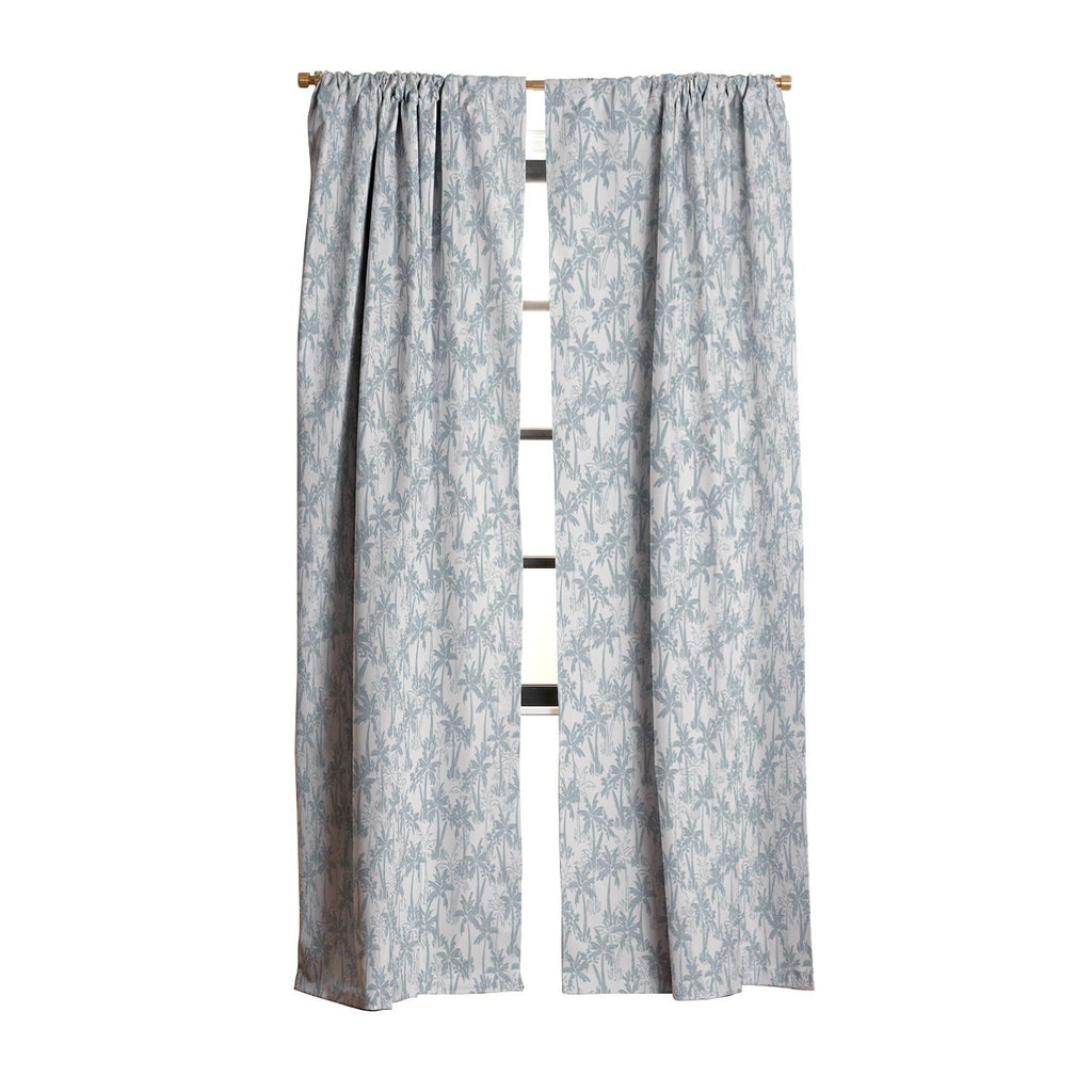 CoastL Studio Palm Forest Coastal Blue Blackout Window Curtain