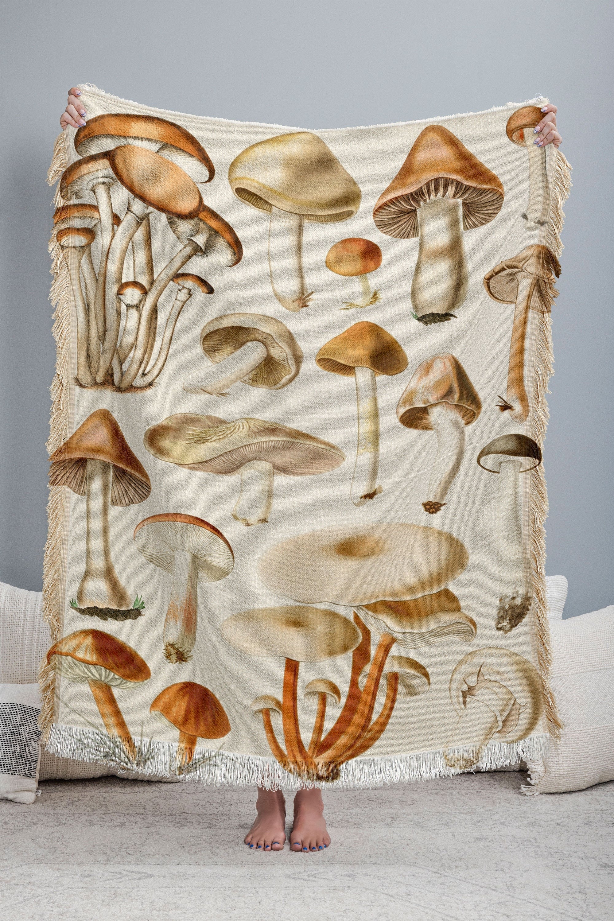 Gal Design Mushrooms Collection Throw Blanket