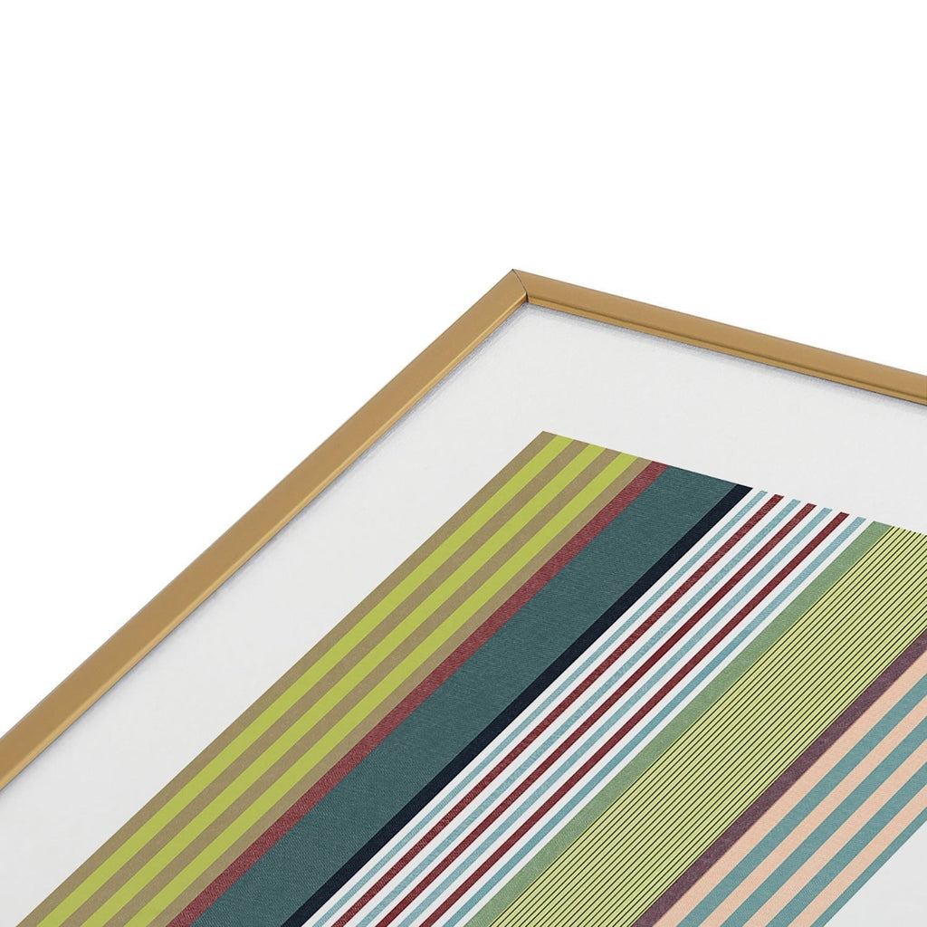 Marta Barragan Camarasa Colorful Stripe Delight Metal Framed Art Print