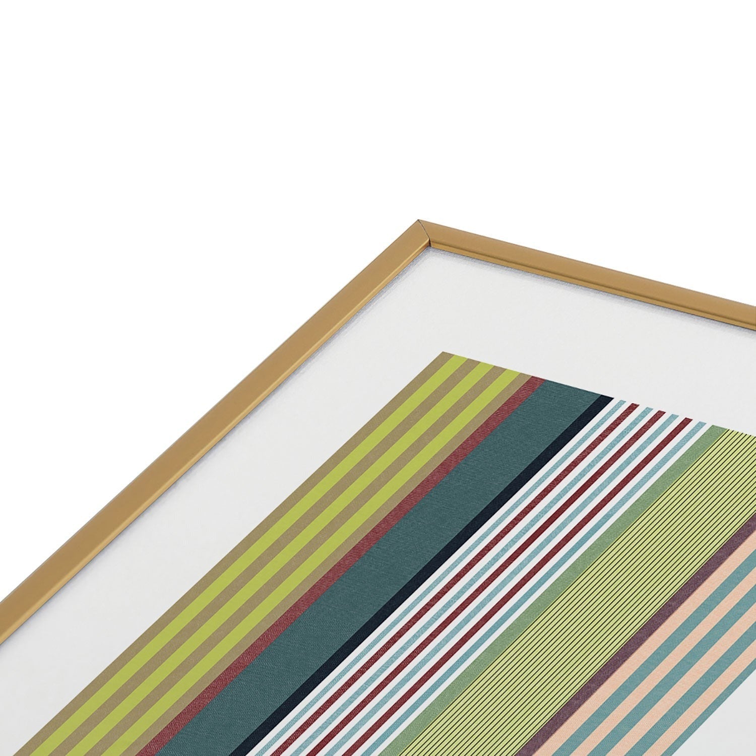 Marta Barragan Camarasa Colorful Stripe Delight Metal Framed Art Print