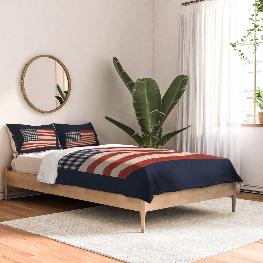 DENY Designs Gingham Flag Comforter