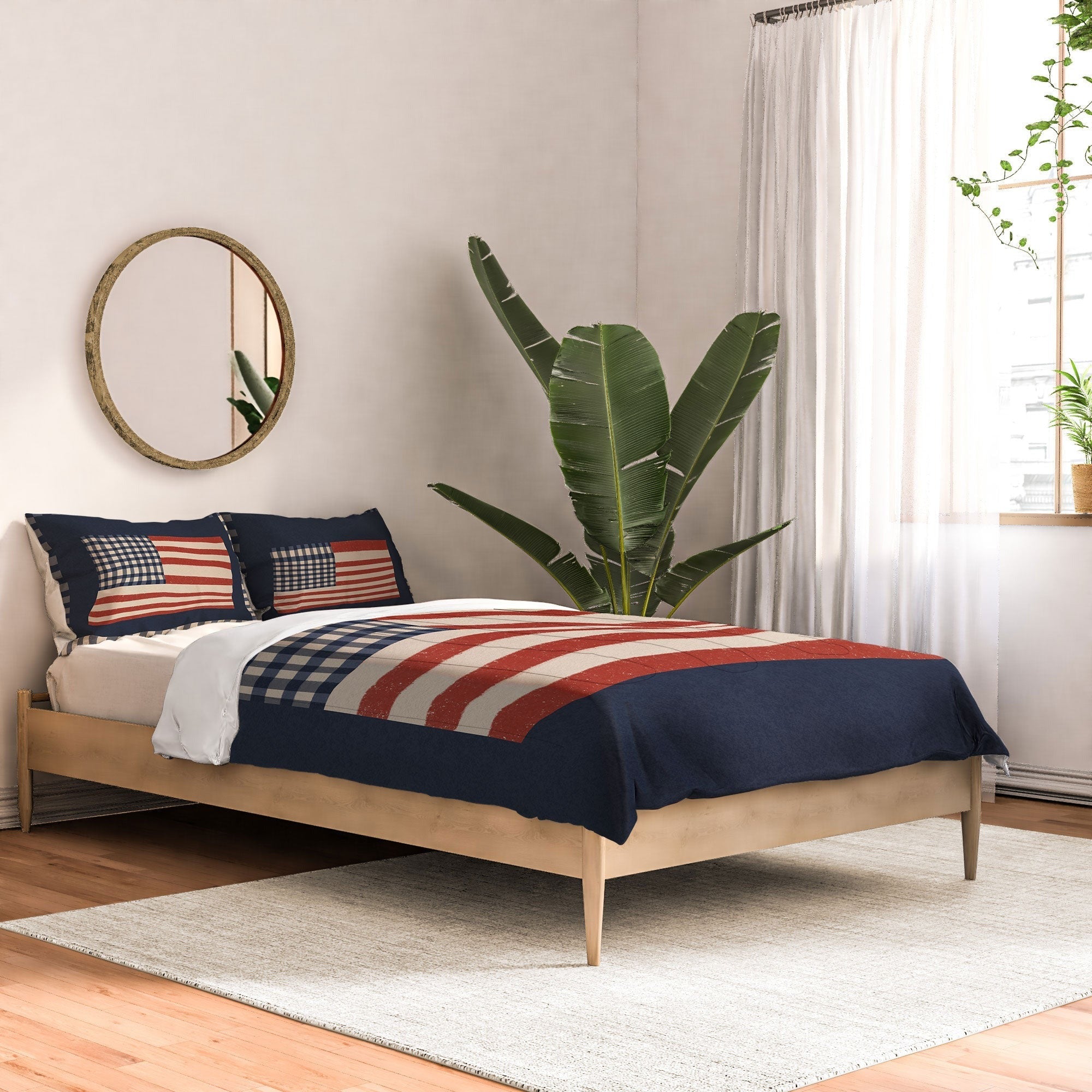 DENY Designs Gingham Flag Comforter