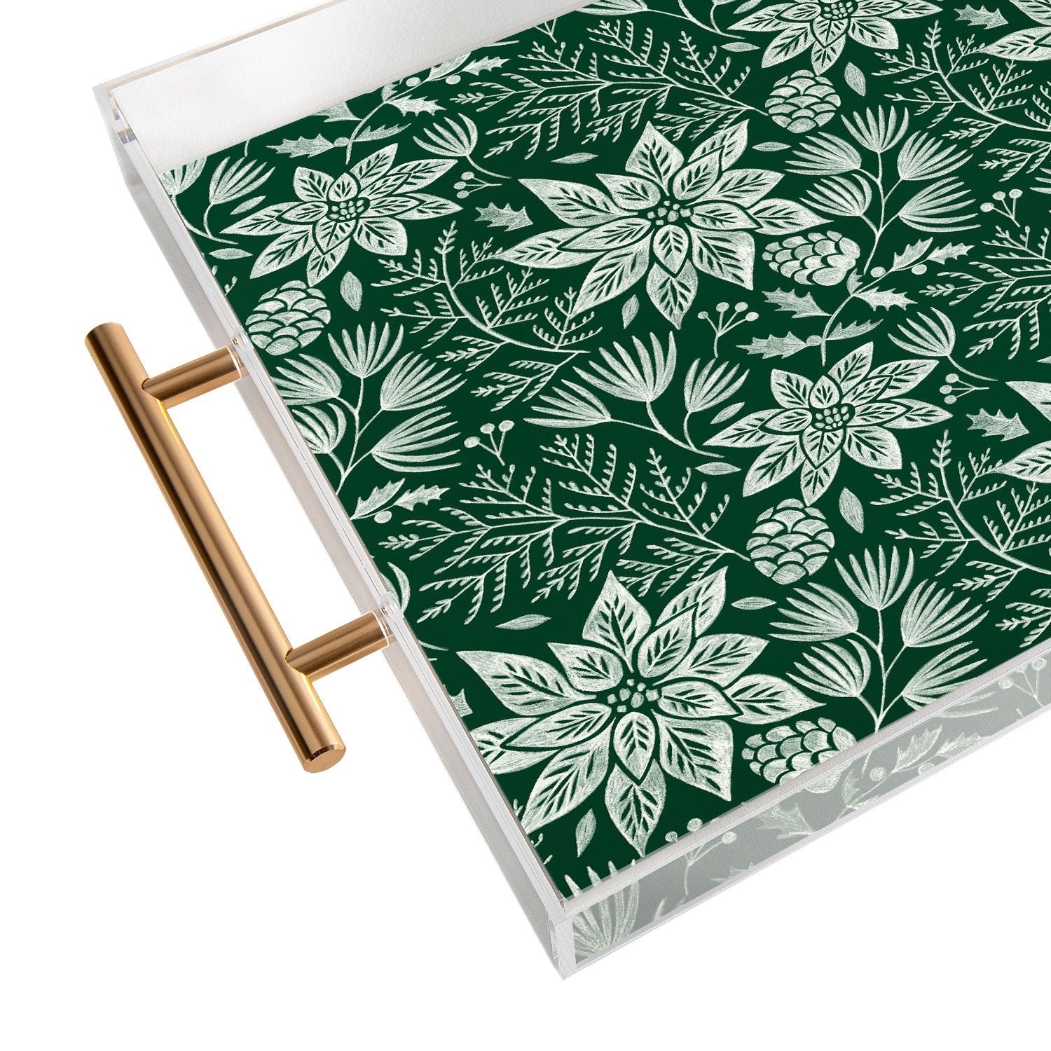 Pimlada Phuapradit Christmas Poinsettia Acrylic Tray