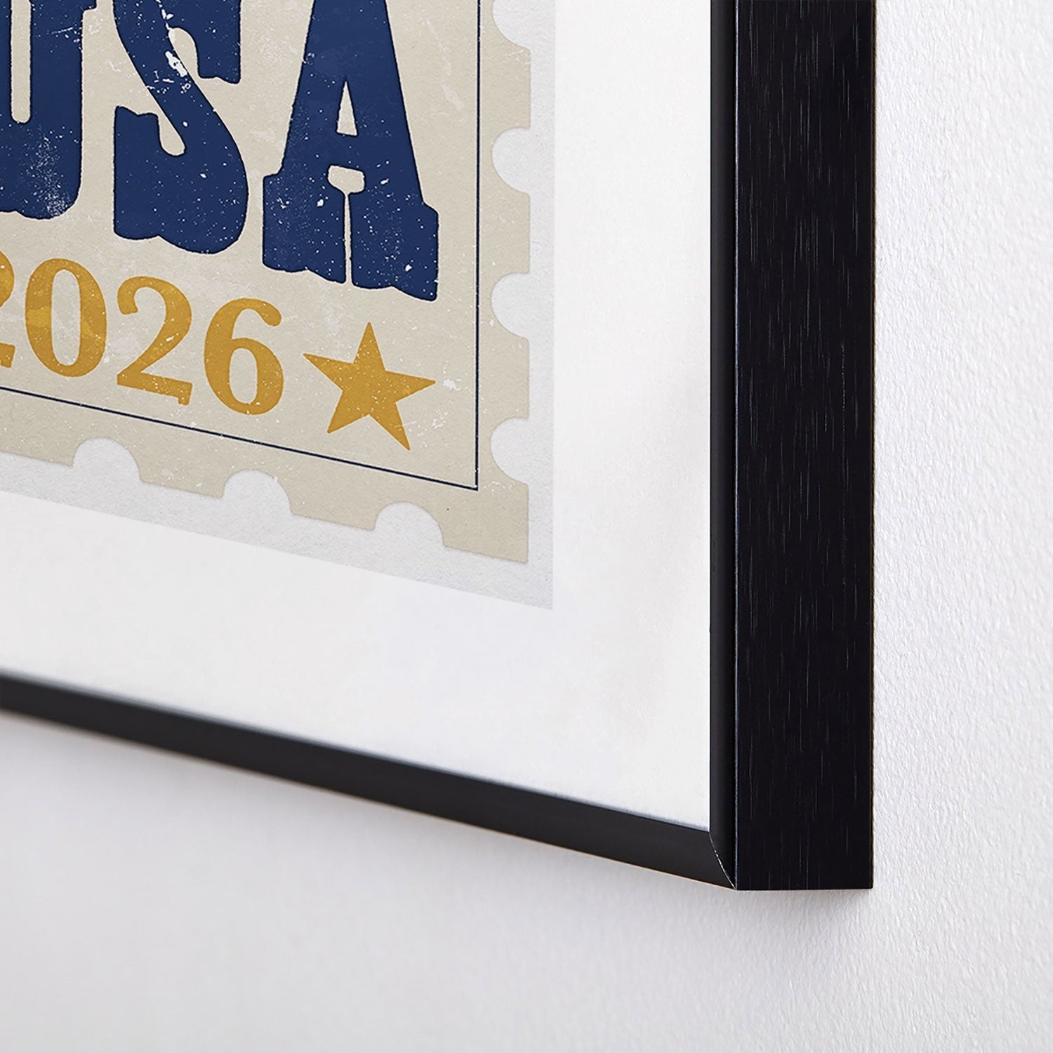 DENY Designs USA Stamp Metal Framed Art Print