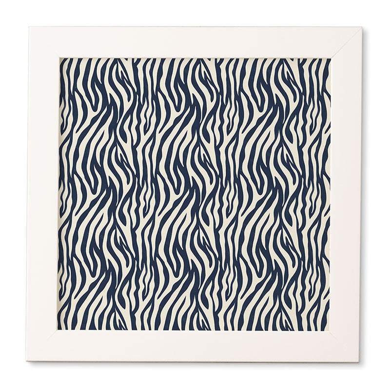 Avenie BR Navy Tiger Stripes Framed Wall Art