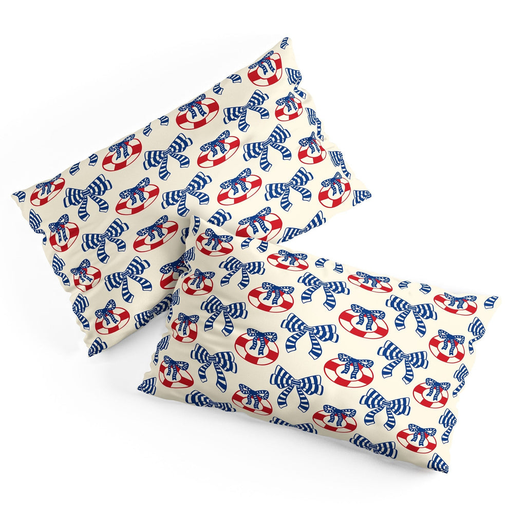 Design by Spark Nautical Christmas Bows Pillow Shams