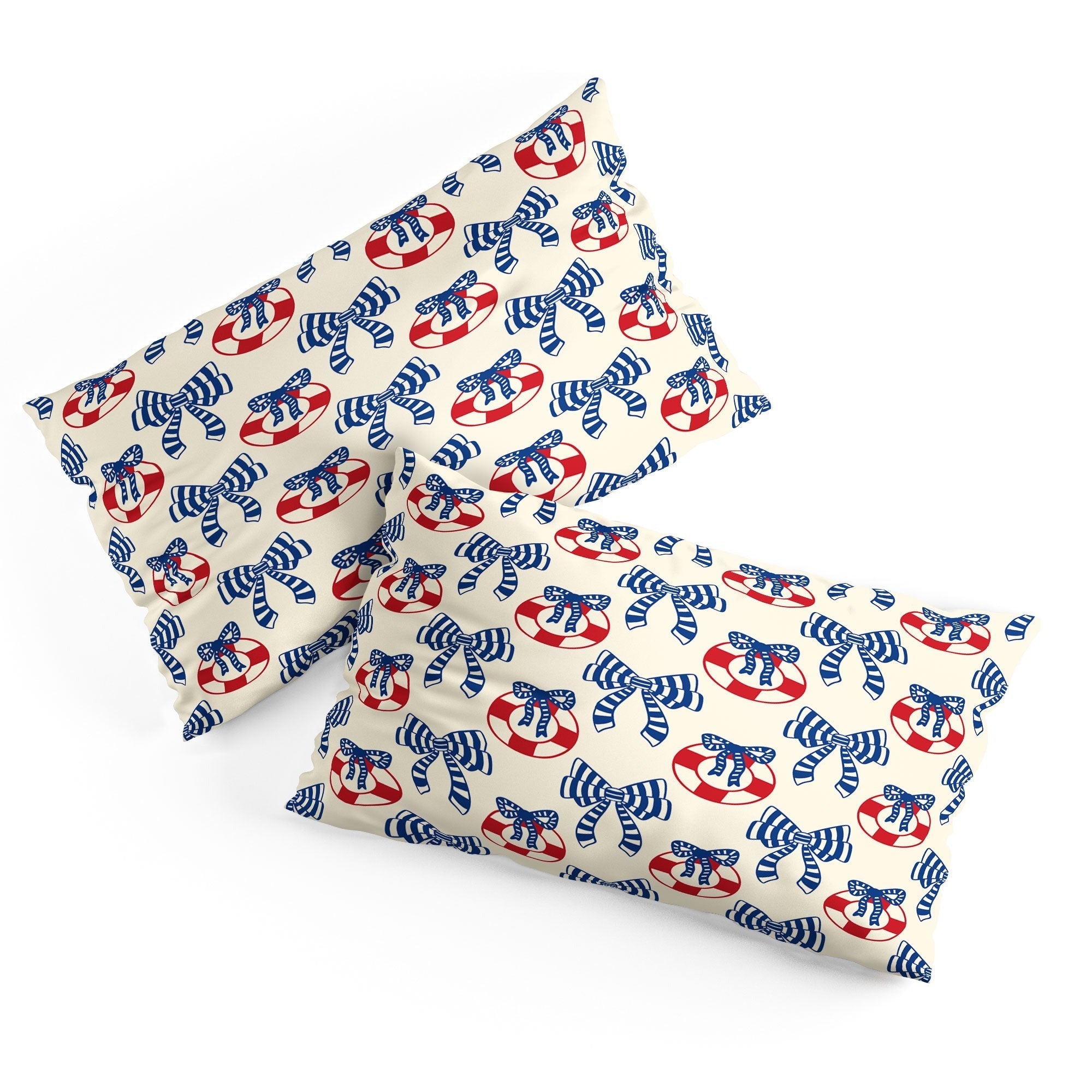 Design by Spark Nautical Christmas Bows Pillow Shams
