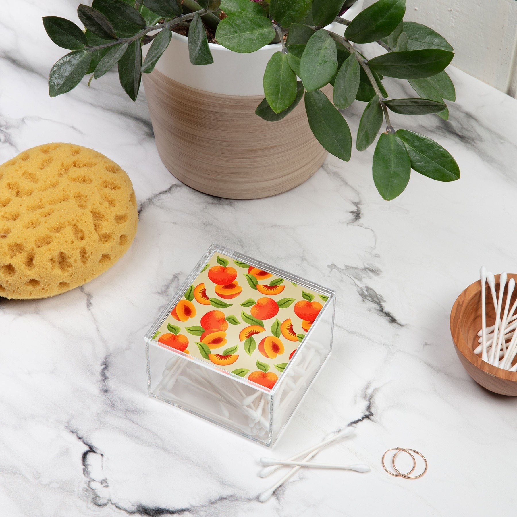 Jessica Molina Peach Pattern Acrylic Box