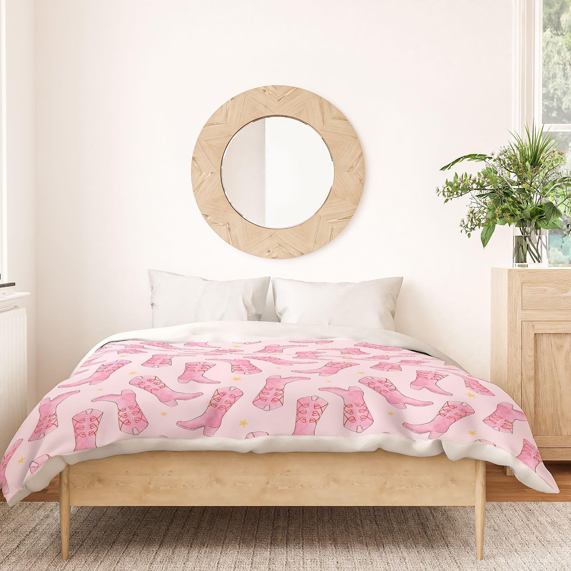 Love_Ryming Stars and Boots Duvet Cover