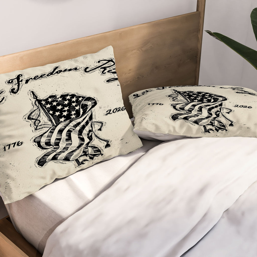 DENY Designs Let Freedom Ring Block Pillow Shams