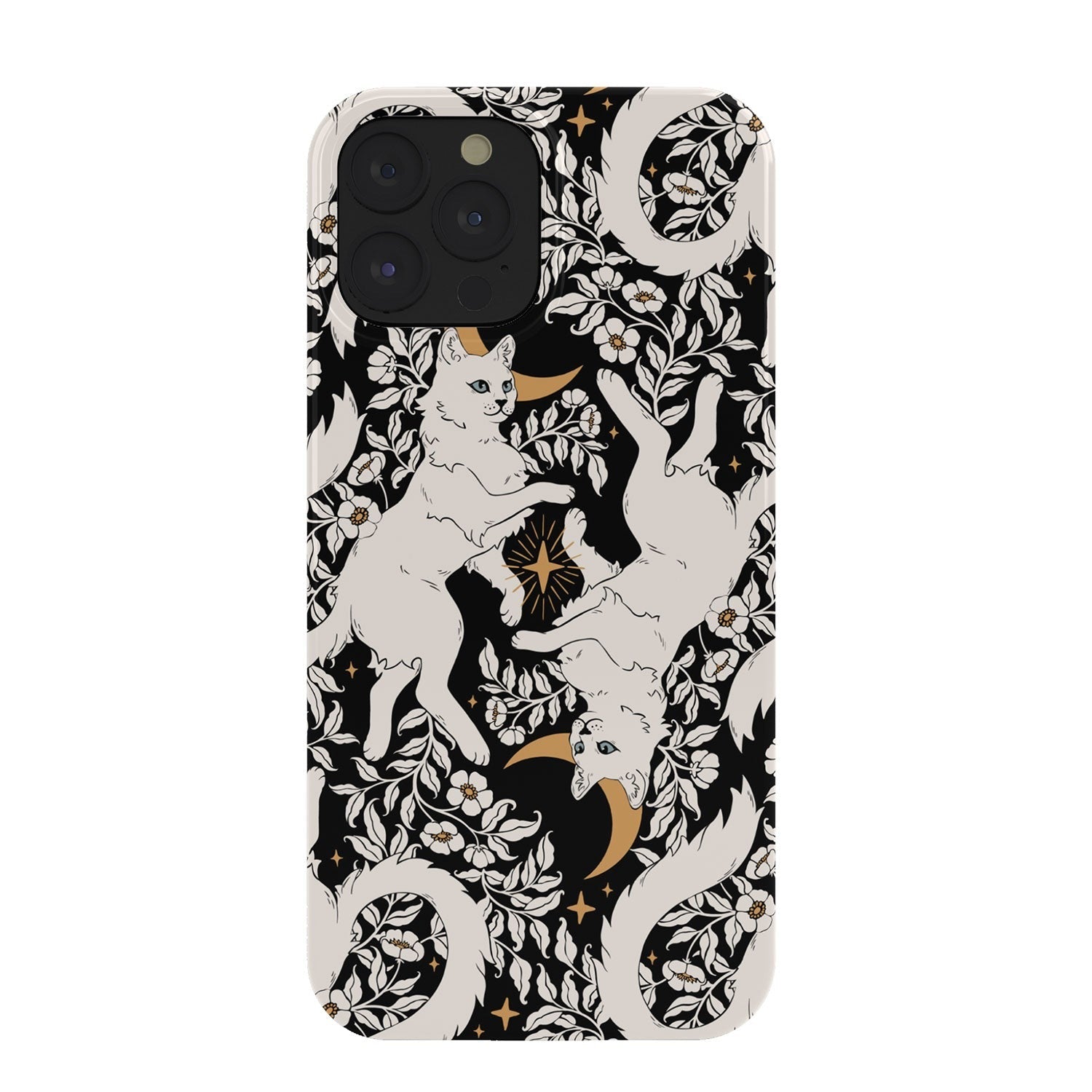 Avenie Celestial Cats Gold Phone Case