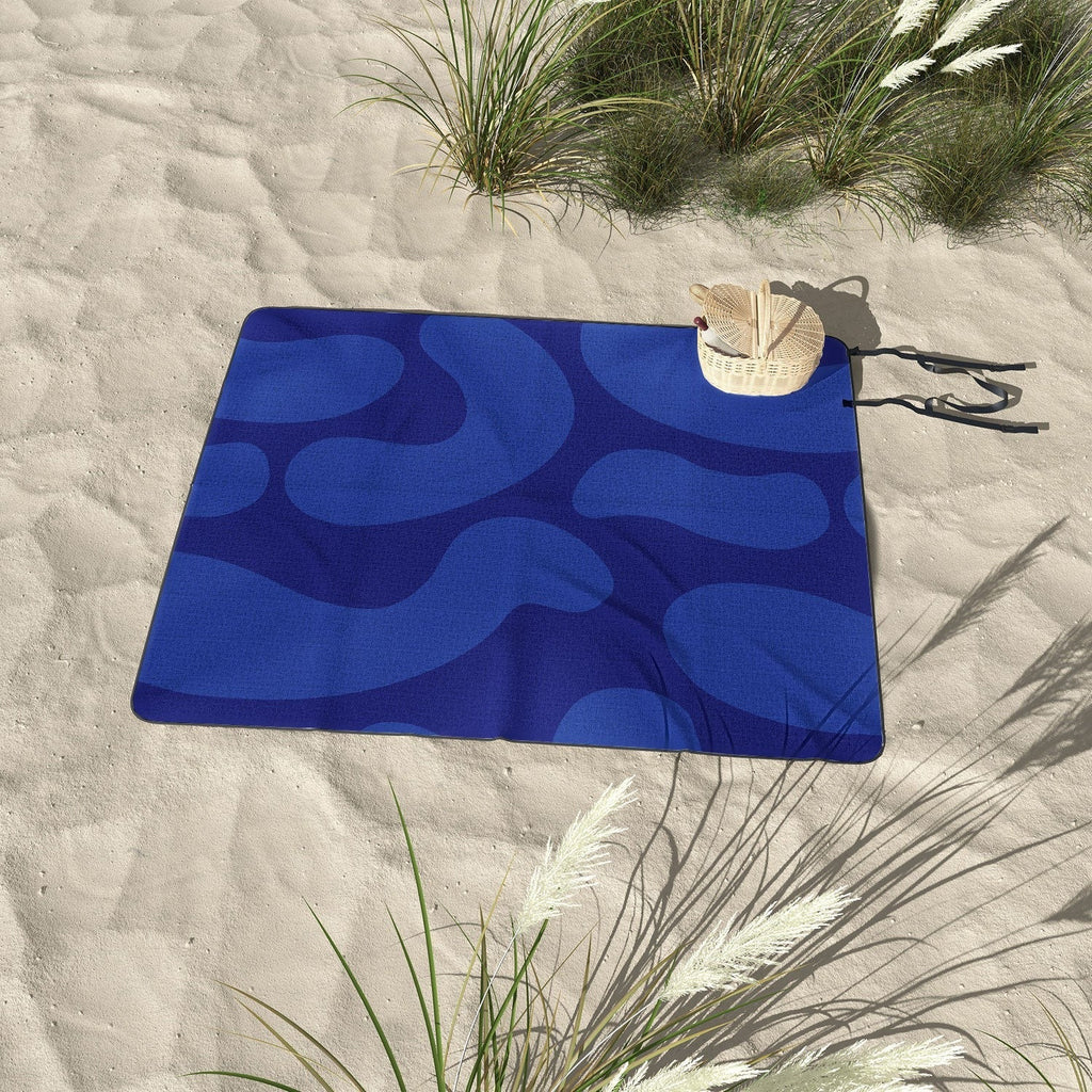 Camilla Foss Blue Pebble Picnic Blanket