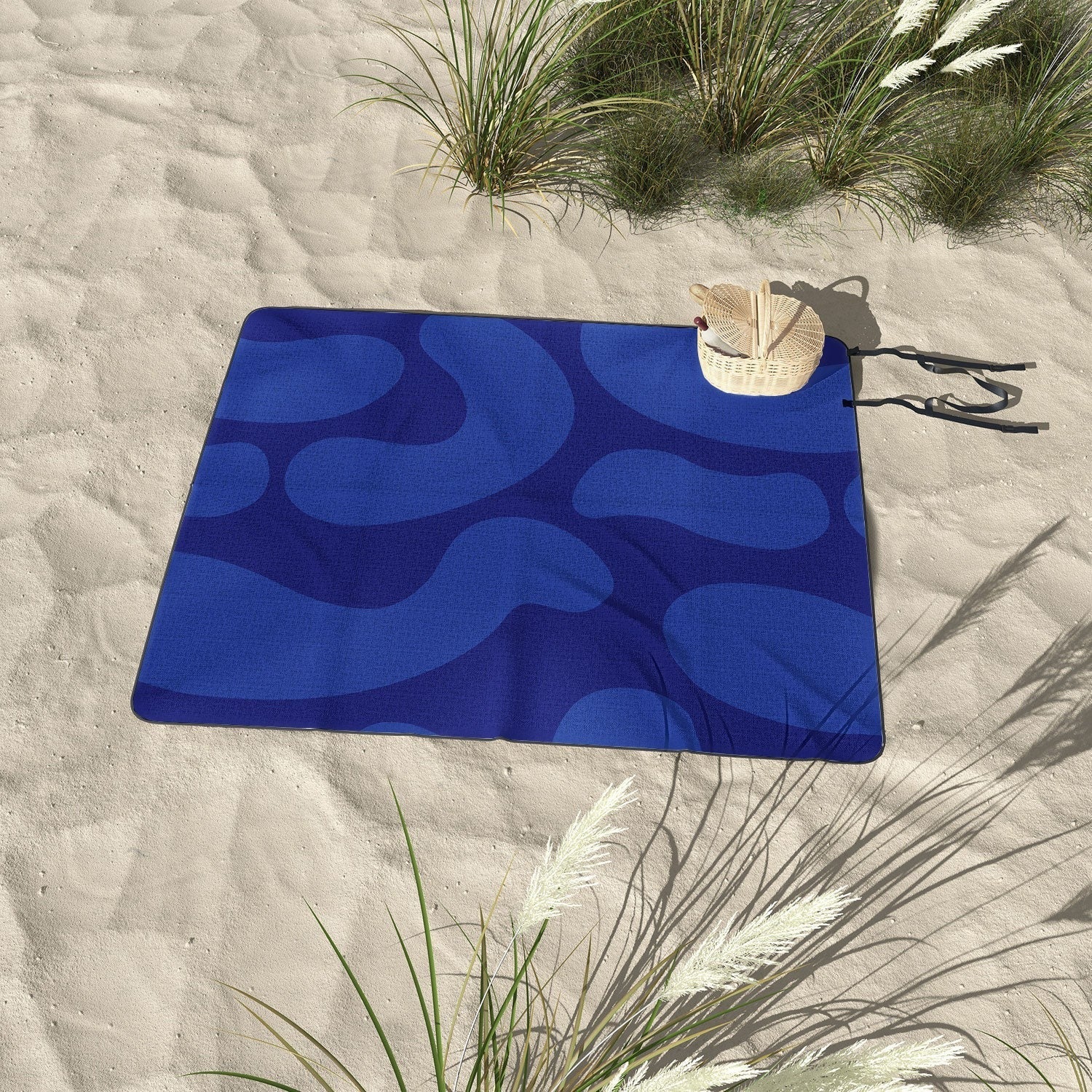 Camilla Foss Blue Pebble Picnic Blanket
