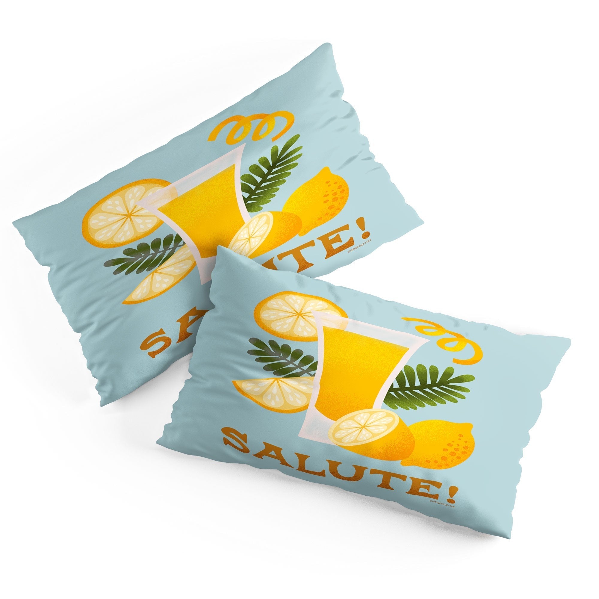 Jessica Molina Limoncello Cocktail Pillow Shams