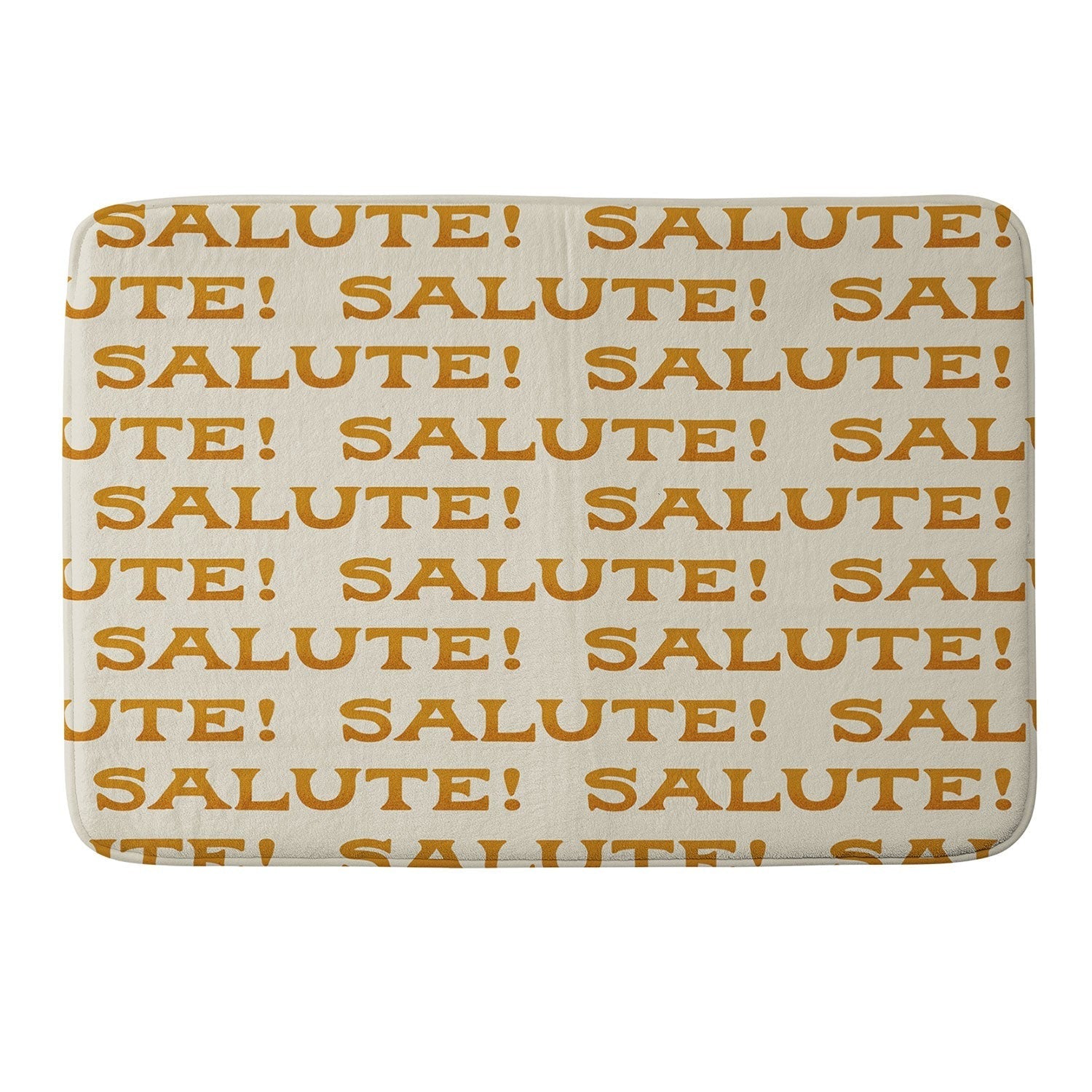 Jessica Molina Salute Gold Pattern on Cream Memory Foam Bath Mat