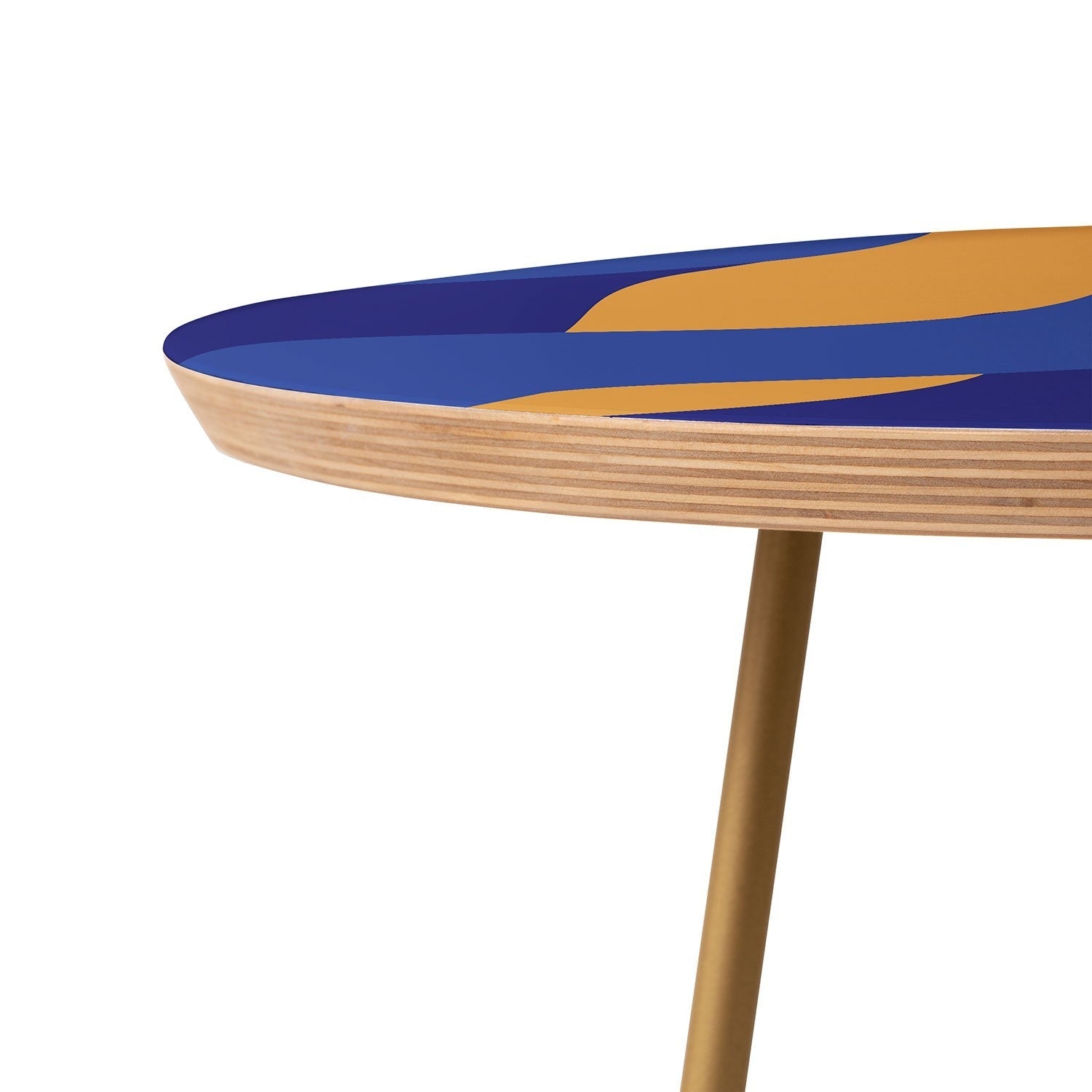 Camilla Foss Pebbles in Stream Round Side Table