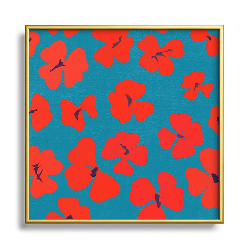 Garima Dhawan oxalis 1 Square Metal Framed Art Print