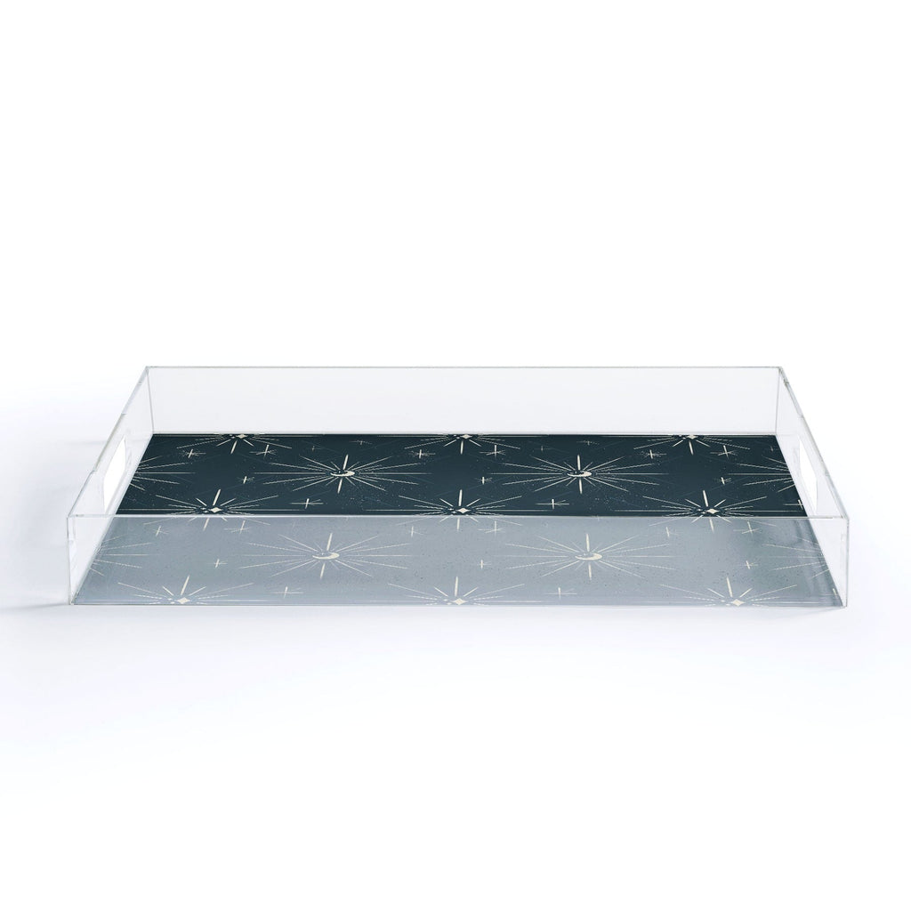 Little Om Pattern Little Moon navy Acrylic Tray