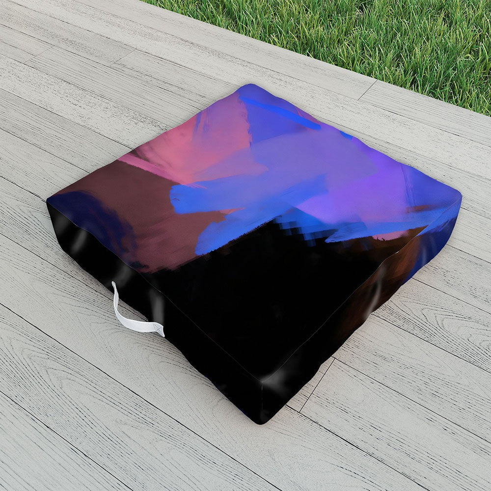 83 Oranges Midnight Sparks Outdoor Floor Cushion