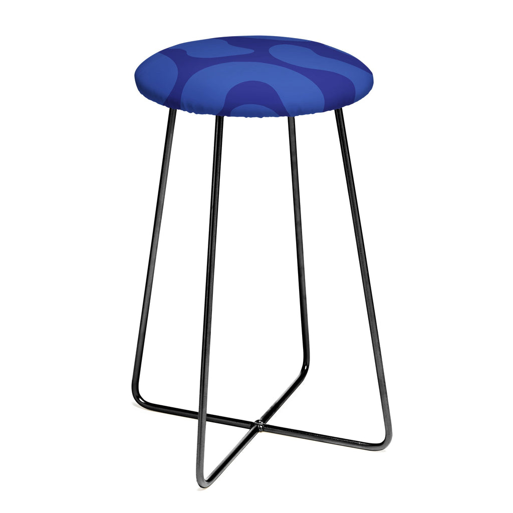 Camilla Foss Blue Pebble Counter Stool