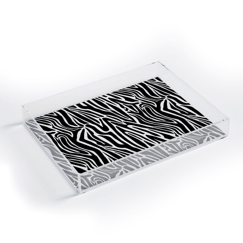 Jennifer Labre Wild Zebra Acrylic Tray