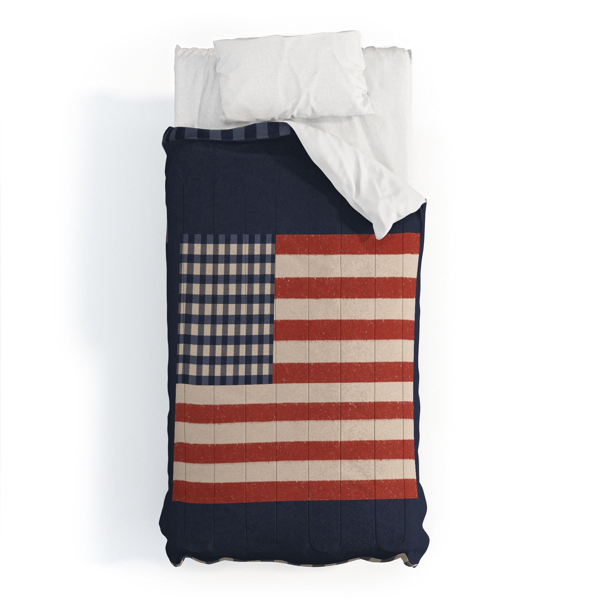 DENY Designs Gingham Flag Comforter