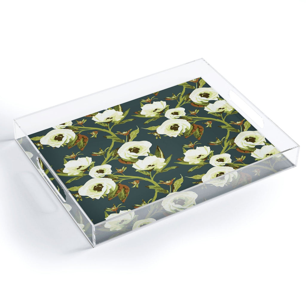 ThirtyOne Illustrations Circa in Olive Acrylic Tray