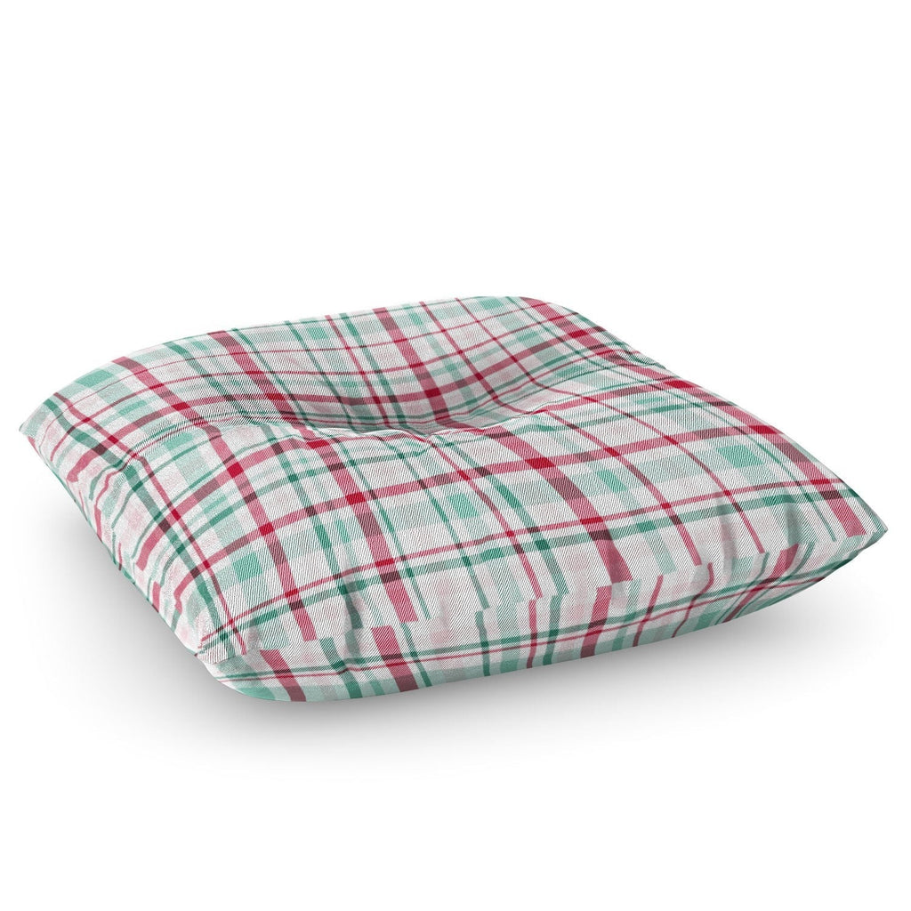 Lisa Argyropoulos Merry Vintage Plaid Floor Pillow Square