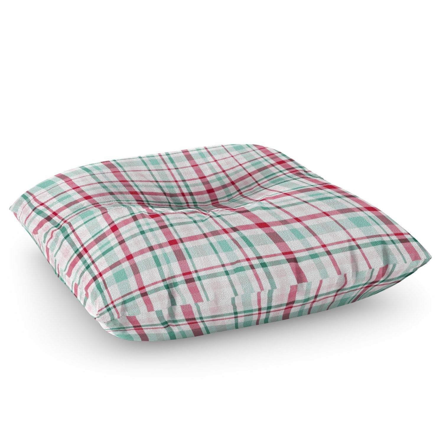 Lisa Argyropoulos Merry Vintage Plaid Floor Pillow Square