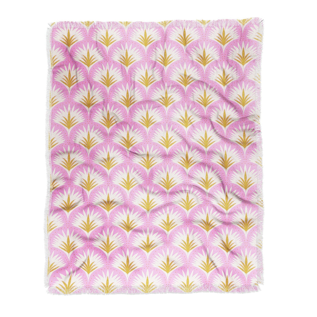 Jennifer Labre Pink Palmetto Throw Blanket