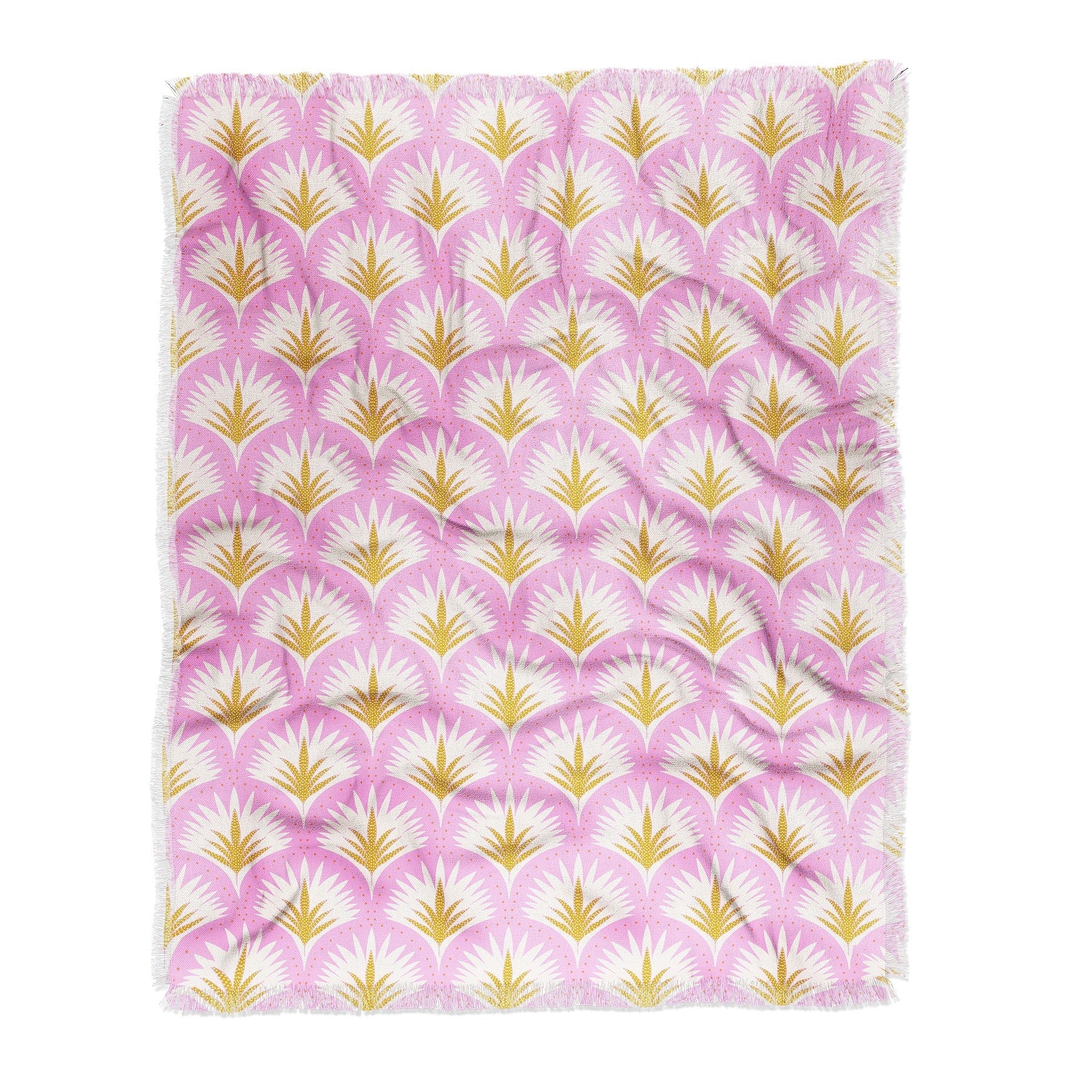 Jennifer Labre Pink Palmetto Throw Blanket