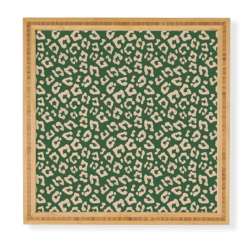 Avenie BR Cheetah Print In Green Framed Wall Art