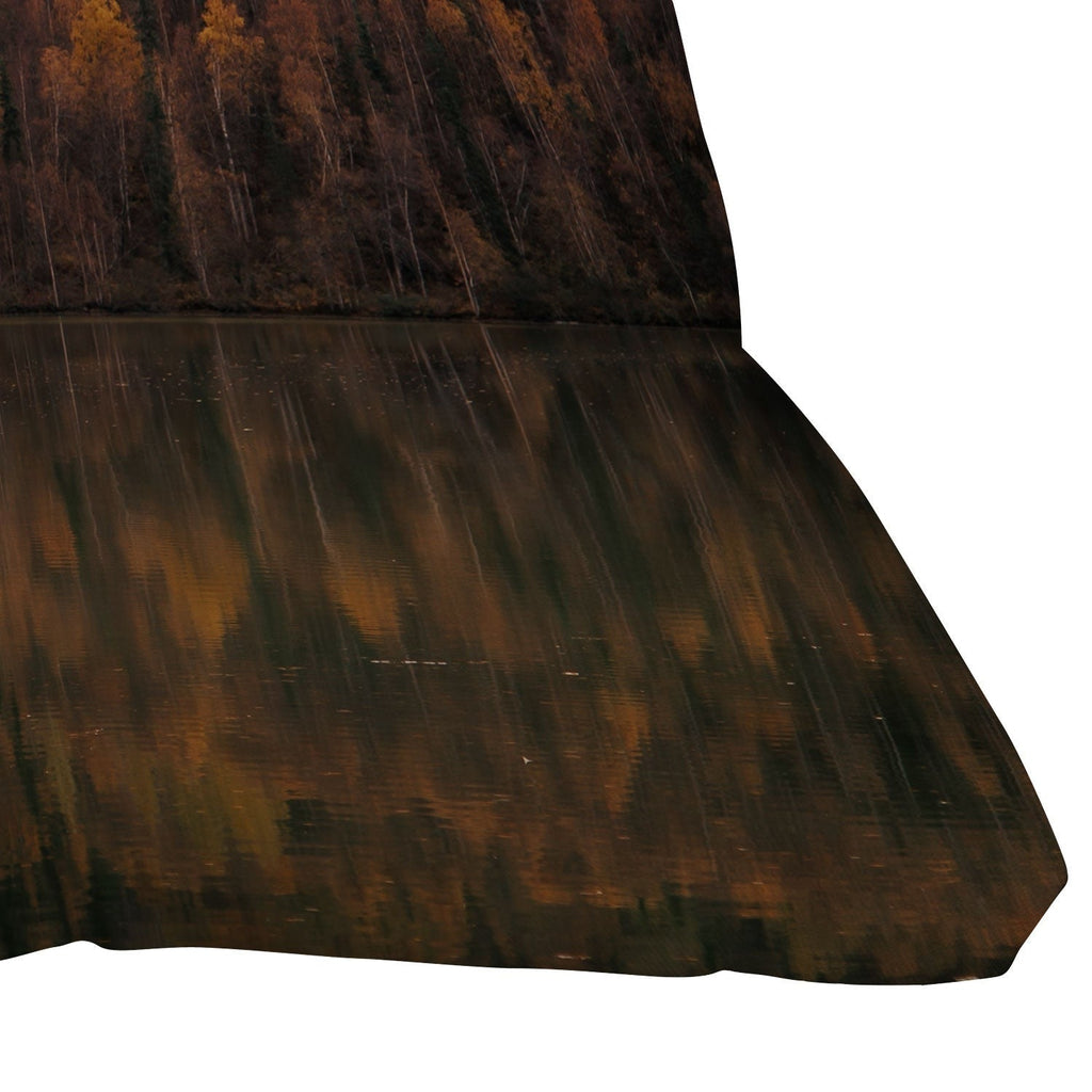 Hannah Kemp Fall Lake Outdoor Throw Pillow