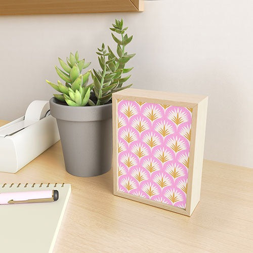 Jennifer Labre Pink Palmetto Framed Mini Art Print