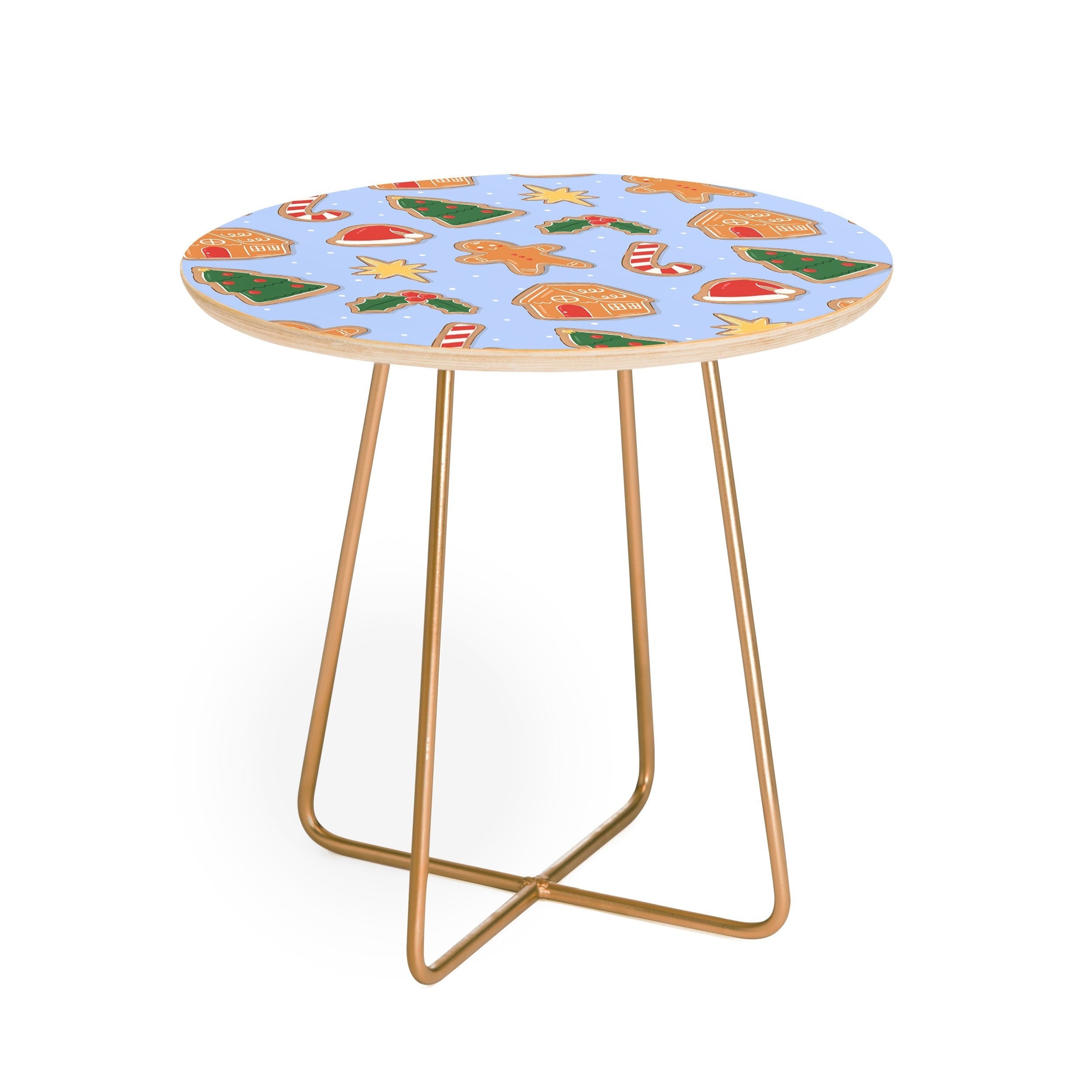 Love_Ryming Christmas Cookies Round Side Table